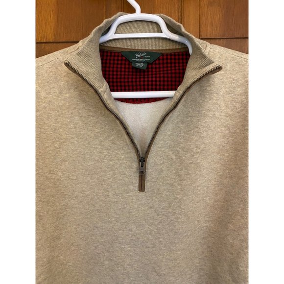 Woolrich Other - Woolrich Sweater Mens XL Oatmeal Pullover 1/4 Zip Fall Lightweight Elbow Patches